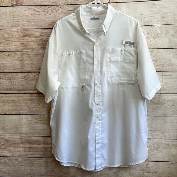 COLUMBIA PFG VENTED SHIRT IN WHITE‎ - Picture 1 of 8